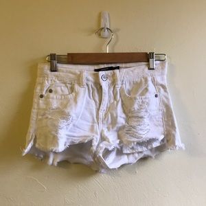Francesca’s White jean shorts